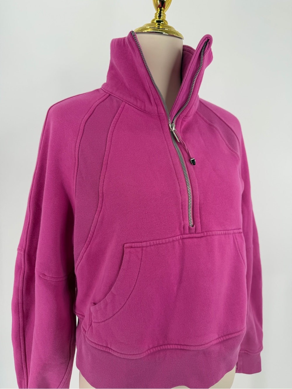 Lululemon, Oversized Scuba Funnel Neck Pullover in Sonic Pink, XS/S
